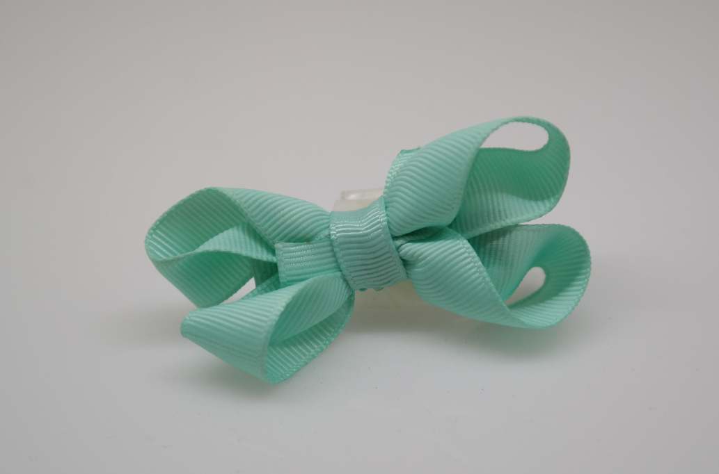 Small bowtique hair Bow with colors  Aqua